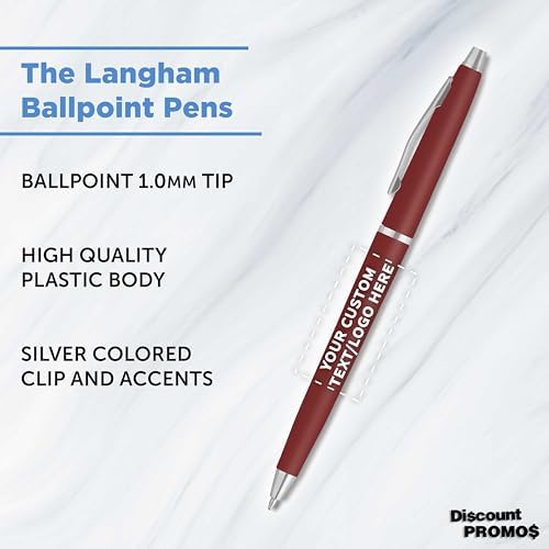Personalized Langham Ballpoint Pens, Set of 10/50/100 by DISCOUNT