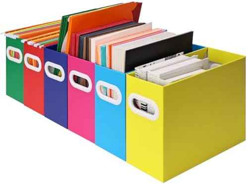 File Box for Hanging File Folders, Collapsible Cardboard Box