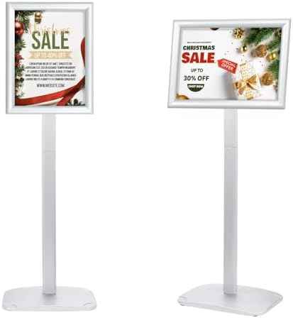 Heavy Duty Pedestal Sign Holder, 8.5 x 11" Floor Standing Sign Holder