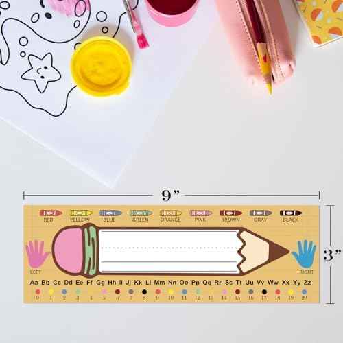 36Pcs 9x3 Inch Name Tags for Classroom, Desk Name Tags for Kindergarten