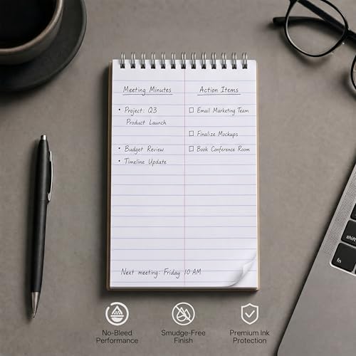 Steno Pads 6 x 9 Colored Spiral Steno Notebooks Gregg Ruled 15Pack