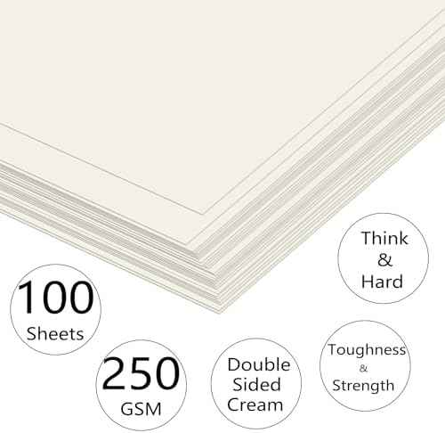 Cimlaga 100 Sheets Cream Cardstock 8.5 x 11 Ivory Paper