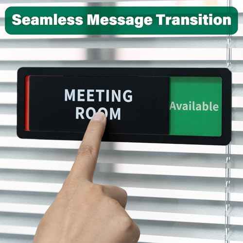 Bathroom Sign Slider In Use Available - Privacy Door Indicator for
