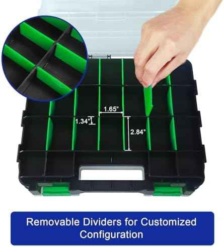 Tools Organizer Box Small Parts Storage Box 50-Compartment Double Side