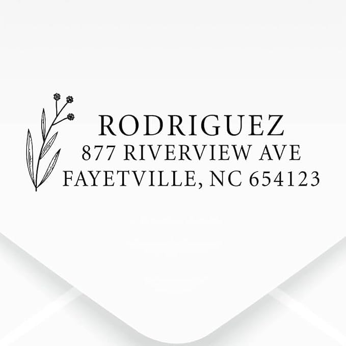 Custom Floral Address Stamp | Choose from 12 Designs | Multiple Ink Color - Image 2