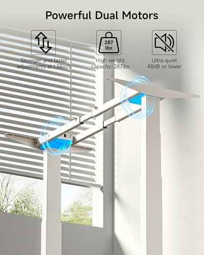 BIZUM Dual Motor 3-Stage Electric Standing Desk Frame,3 Memory Height