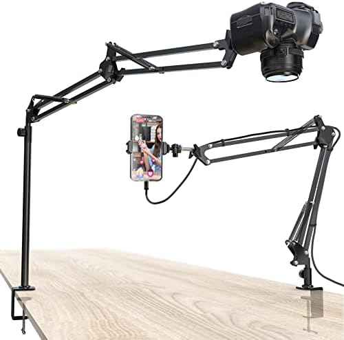 Overhead Camera Mount, Desk Camera Mount with Articulating Arm, 5lb
