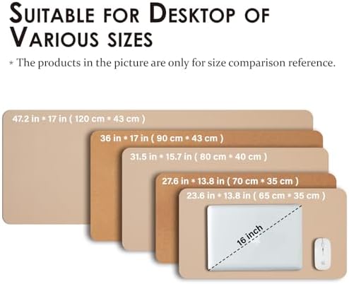 Cork Apricot Desk Mat - Dual-Sided Desk Pad for Office and Home - Desk