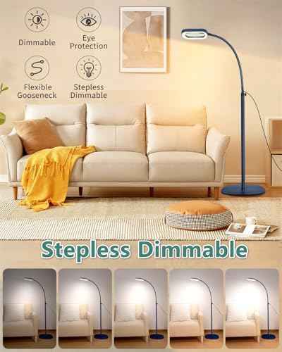 12X Rectangle Magnifying Glass with Light and Stand, 24" Flexible