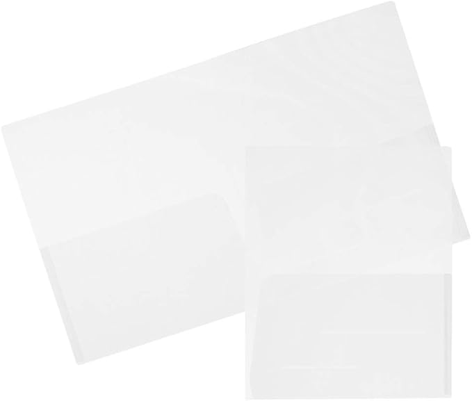 JAM PAPER Plastic Light Weight Flexible Two Pocket Presentation Folder by JAMPaper