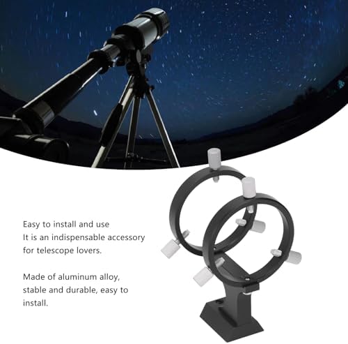 Telescope Finder Scope Mount, Adjustable Bracket with Fixing Ring and 1/4 Inch Screw for Astronomical Telescopes
