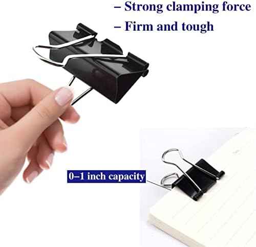 Large Binder Clips 2 Inch (72 Pack), Extra Large Binder Clips Big Paper Clamps Giant Clips for Office and Home Supplies, Black