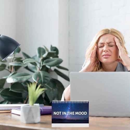 Office Desk Sign,Funny Desk Signs 33 Flip Over Messages Desktop Novelty Accessories For Office Holiday Colleague Coworkers Gag Gift Supplies-8 x 5 inches
