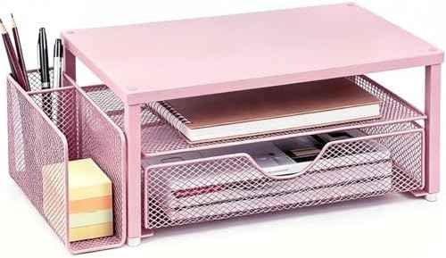 Spacrea Monitor Stand with Drawer and Pen Holder