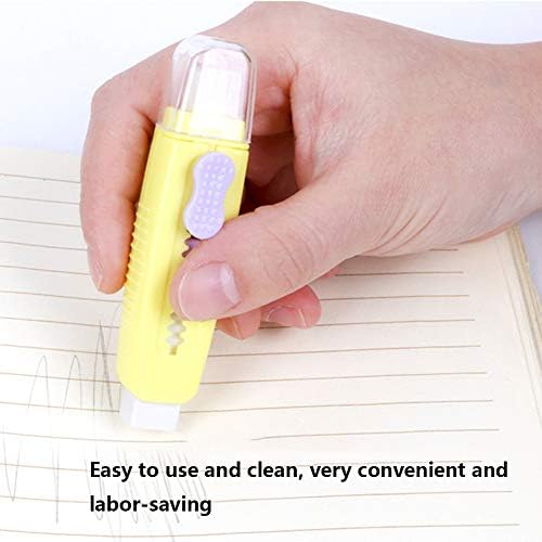 8 Pcs Creative Retractable Pencil Erasers with Brush, Colored Push-Pull Rubber Eraser for Students Kids School Office Pencils Painting Drawing Gift Supplies