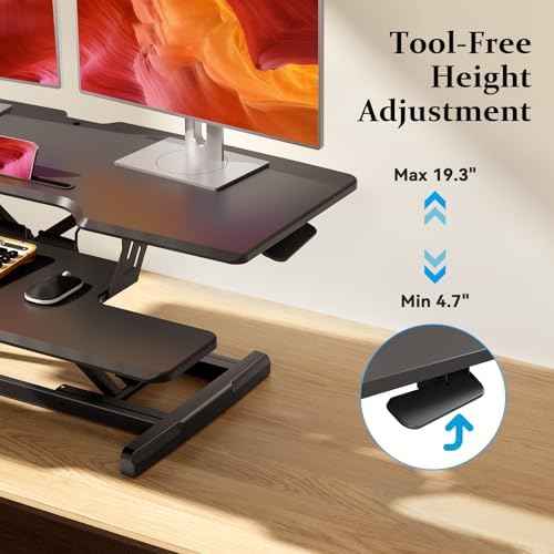 42" Standing Desk Converter, Quick Sit to Stand Desk Riser