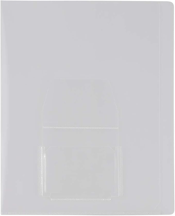 JAM PAPER Plastic Sleeves with Mini Pocket - Image 4