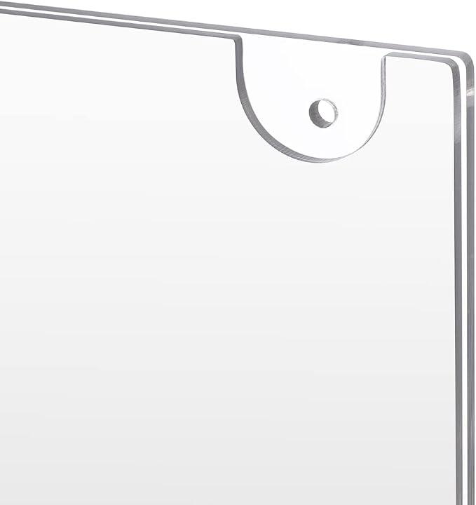 PecMuikee Acrylic Sign Holder 8.5x11, Wall Mount Acrylic Sign Holder and - Image 4