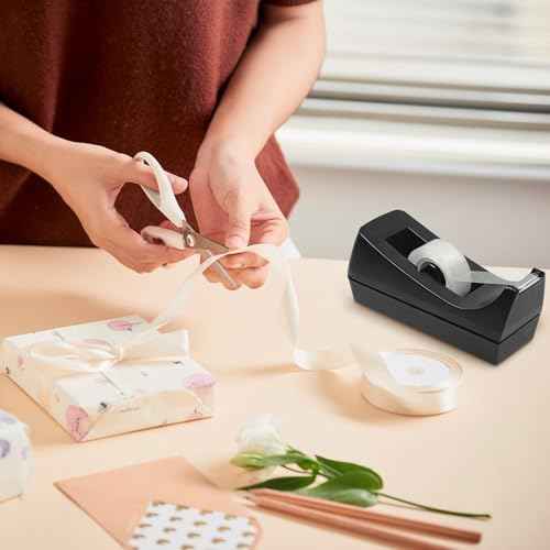 10 Pack Black Desktop Tape Dispenser Bulk - Tape Not Included