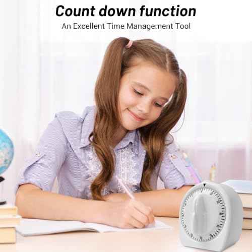 Visual Mechanical Timer, 60-Minute Wind Up Kitchen & Classroom Timer