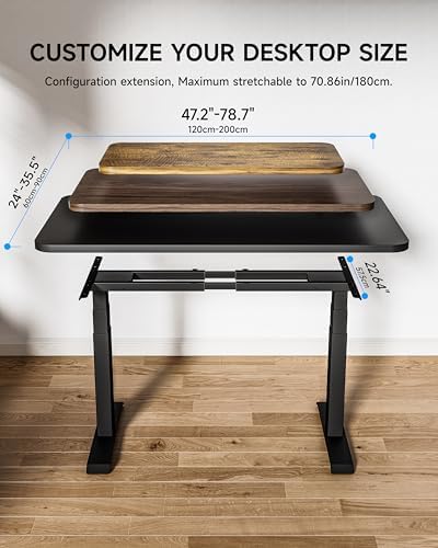 BIZUM Dual Motor 3-Stage Electric Standing Desk Frame,3 Memory Height