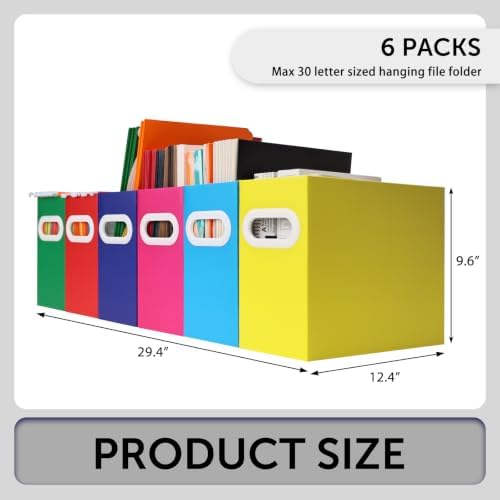 File Box for Hanging File Folders, Collapsible Cardboard Box