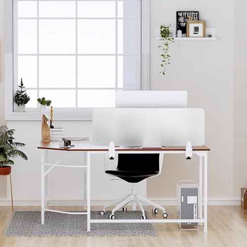Divider Privacy Panels Acrylic Partitions with Clips Screen Portable Panel,Acrylic Free Standing Privacy Screen, Desk Divider Portable Cubicle Panel for Work，Ho