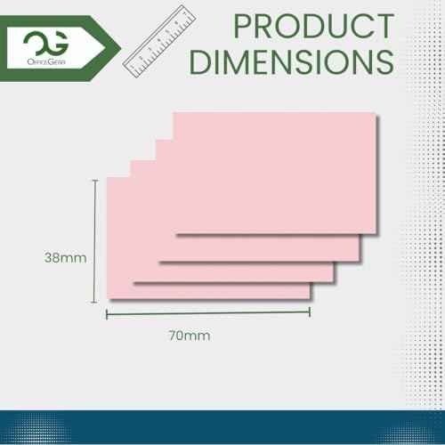 OfficeGear Shelf Edge Pink Barcode Price Ticket Labels 21-up [25 Sheets - 525 Pack] 38x70mm Custom Printable A4 120gsm Card Micro-Perforated Non-Adhesive Merchandise Tag Includes Design Template