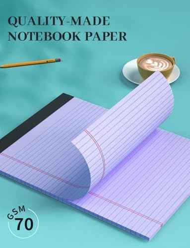 12 Pack Legal Pads 8.5 x 11 College Ruled, 30 Sheets Per Colored Note Pads