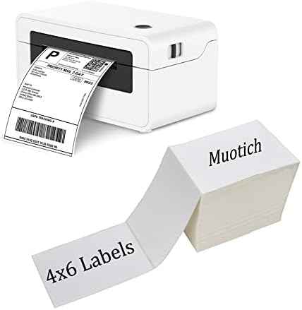 500 Fanfold Direct Thermal Shipping Labels - 4x6, Compatible with Rollo, MUNBYN, iDRPT, Polono, Zebra Thermal Label Printers