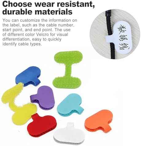 40 PCS Cable Labels, Multi-Color Cord Tags for Electronics, Write On Wire Labels, Reusable Tags, Cable Management Identification