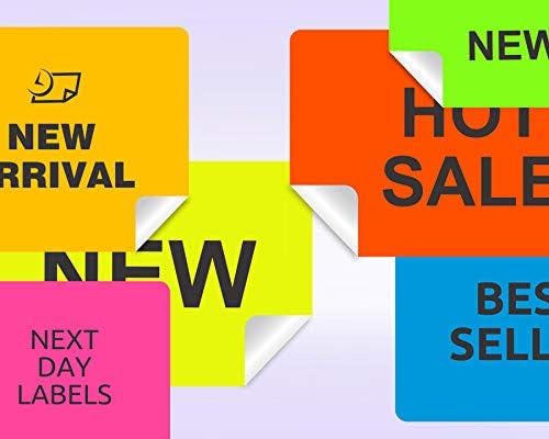 NextDayLabels - 8-1/2 x 11" Neon Color High Light Fluorescent Labels - Image 3