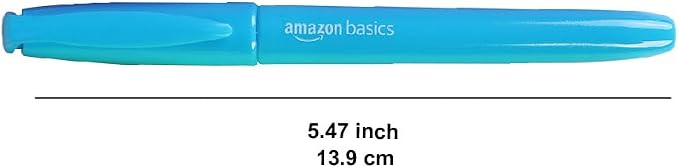 Amazon Basics Highlighters, Fluorescent Ink, Chisel Tip, School Supplies - Image 3