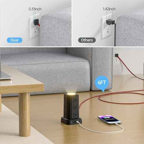PASSUS Power Strips with Surge Protection with USB C Ports