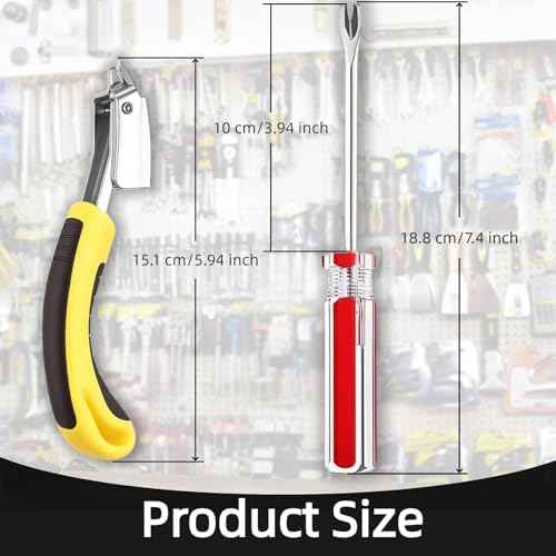 4 Pcs Fors Upholstery Staple Remover Tack Puller Nail Remover Tool Set Nail Puller Plier, Staple Puller, Tack Lifter, Fastener Remover, for Furniture Floor Wall Wooden Case Car Photo Frame