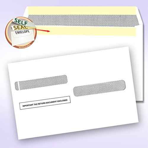 W-2 Forms Blank Paper 4-Up Version"NO Instructions on Back" for Laser and Ink Jet Printer (Forms & Self Seal Envelopes) (100 Sets)