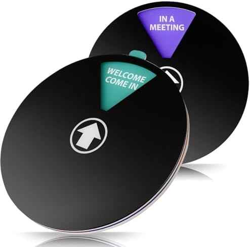 ASSURED SIGNS Office Door Sign 6 Inch - Rotating Wheel - 2 Pack