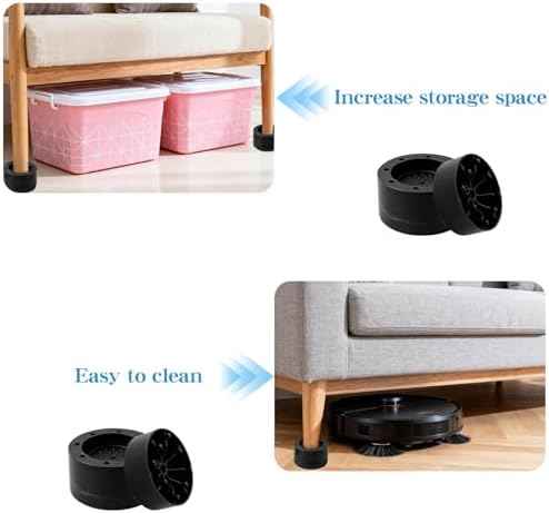 Bed Risers Adjustable Furniture Risers Heavy Duty Lifts Height 2 "