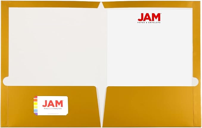 JAM PAPER Laminated Two Pocket Glossy School Folders - Image 2