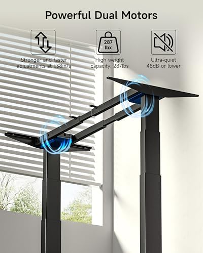 BIZUM Dual Motor 3-Stage Electric Standing Desk Frame,3 Memory Height