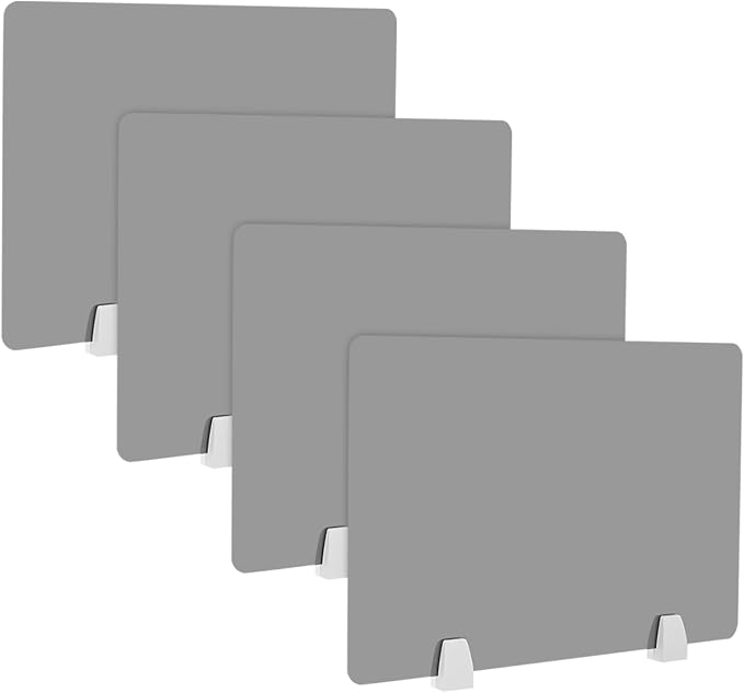 4PCS Desk Dividers Office Partitions, Privacy Desk Panel Protective, Acrylic by AngelcityCC