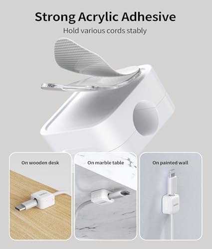 9 Pack Magnetic Cable Clips Cord Organizer,Desk Cable Management Accessories,Cord Clips,Adhesive USB Wire Holder Keeper Organizer for Home Office Desk Phone Car Wall Desktop Nightstand cable organizer
