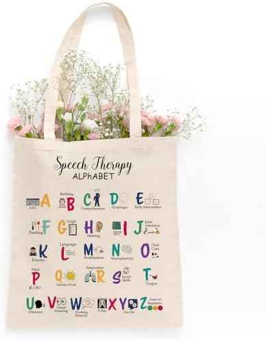 Speech Therapist Gift, Speech Therapy Tote Bag, Speech Language Pathologist Gifts, Speech Therapist Gift for Women, Speech Therapist Appreciation Thank You Gifts(SLP Tote bag), MK240332255