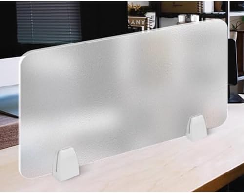 Acrylic Privacy Screen Divider for Desk, Portable Frosted Tabletop Panel - Image 3
