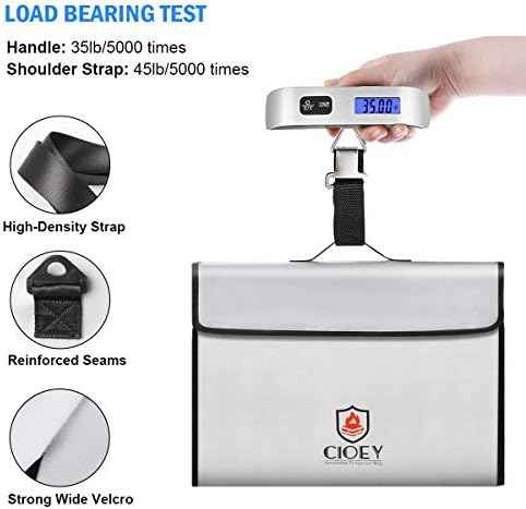 Fireproof Document Bag - Fireproof Box [Thermal Insulated] Fireproof Safety Boxes for Home Large Fireproof Bag Lockable Zipper Fireproof Safe Box Home Safes Fireproof Waterproof Fireproof Money Bag