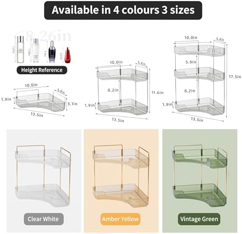 YCIA&DONE Corner Bathroom Counter Organizer, Makeup Organizer for