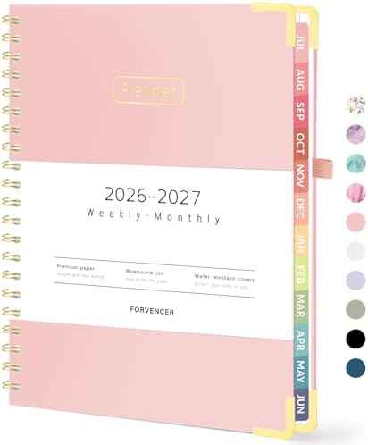 Forvencer Academic Planner 2026-2027, Calendar Jul 2026-Jun 2027, 8.5"x11"