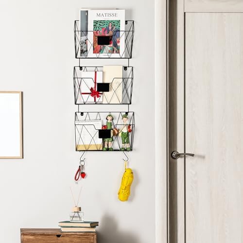 6 Pack Wall File Organizer, Wall File Pocket Mail Organizer for Office/Home