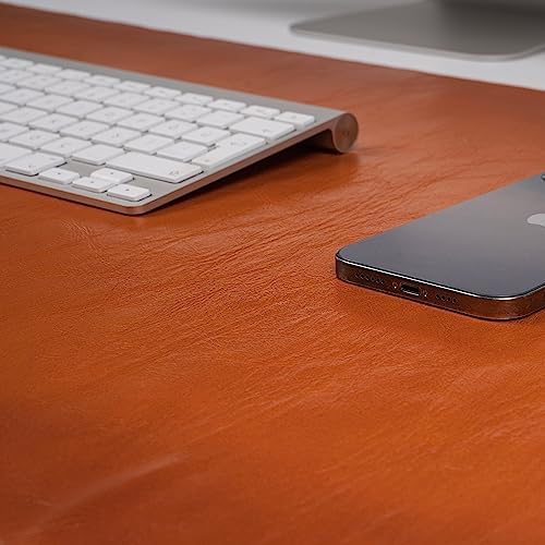 Desk Mat - Executive Real Leather Desk Pad - Large (18 3/4" X 35 3/4")