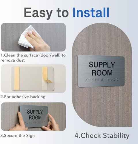 AUTHORIZED Signs with Raised Text & Grade 2 Braille, Brushed